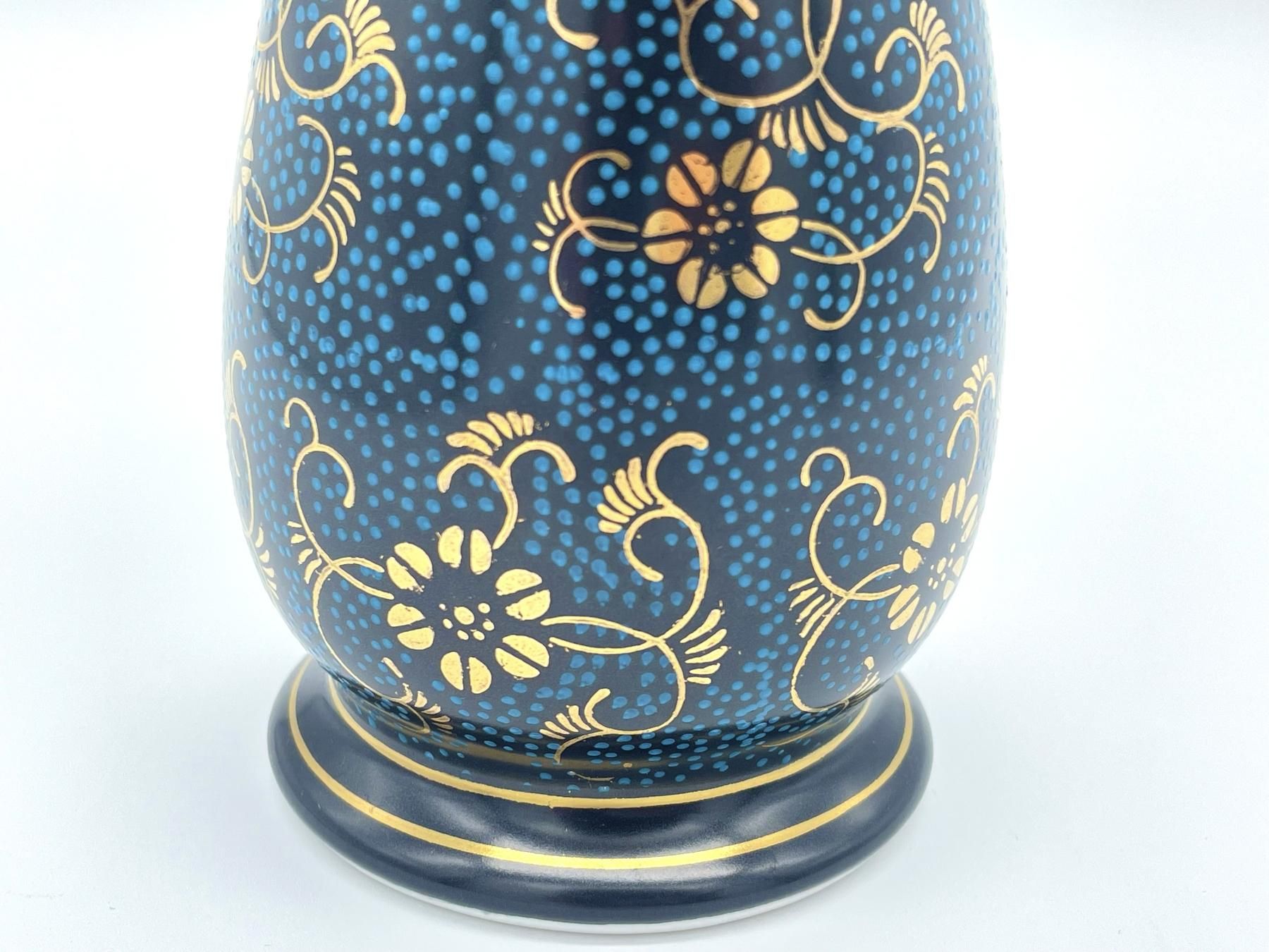 花瓶 九谷焼 青粒鉄仙 6号