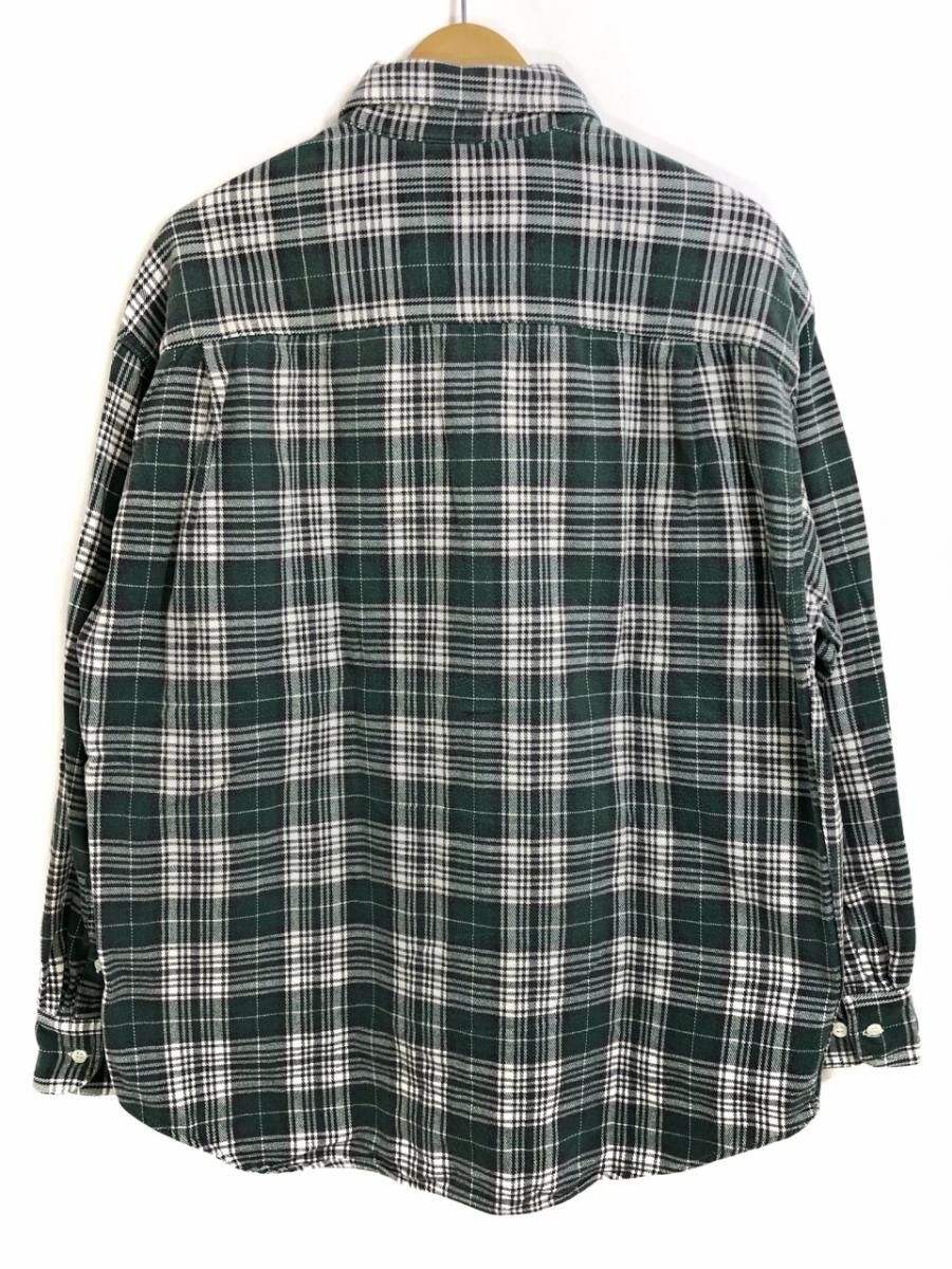 90s OLD GAP Check Flannel L/S Shirt 緑 L オールドギャップ チェック