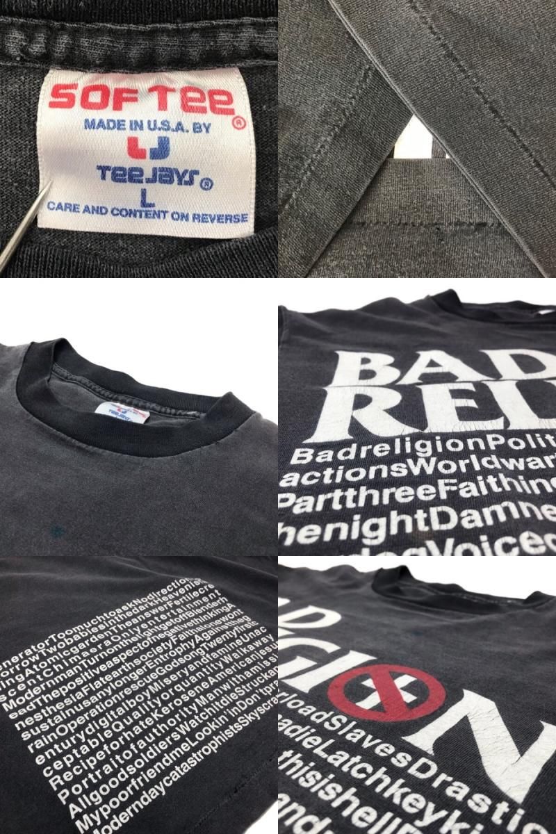 USA製 90s BAD RELIGION Message Print S/S Tee 黒 L バッドレリジョン