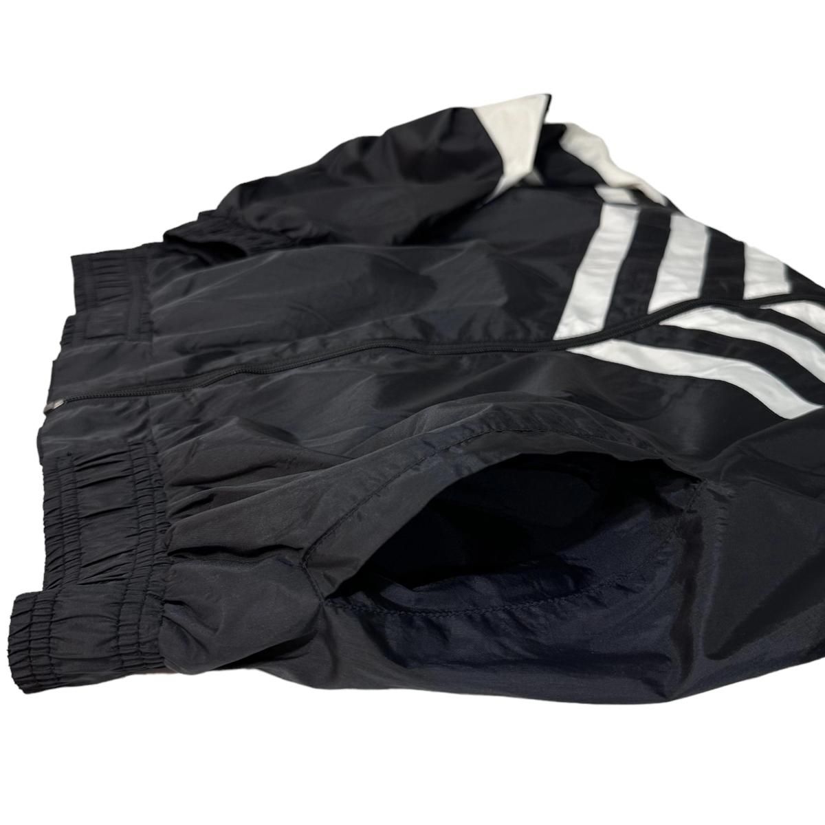90s adidas Logo Nylon Jacket 黒 S アディダス ナイロンジャケット