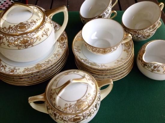 オールドノリタケ アールデコ 金彩紋様 ティーセット 20点 モリムラ