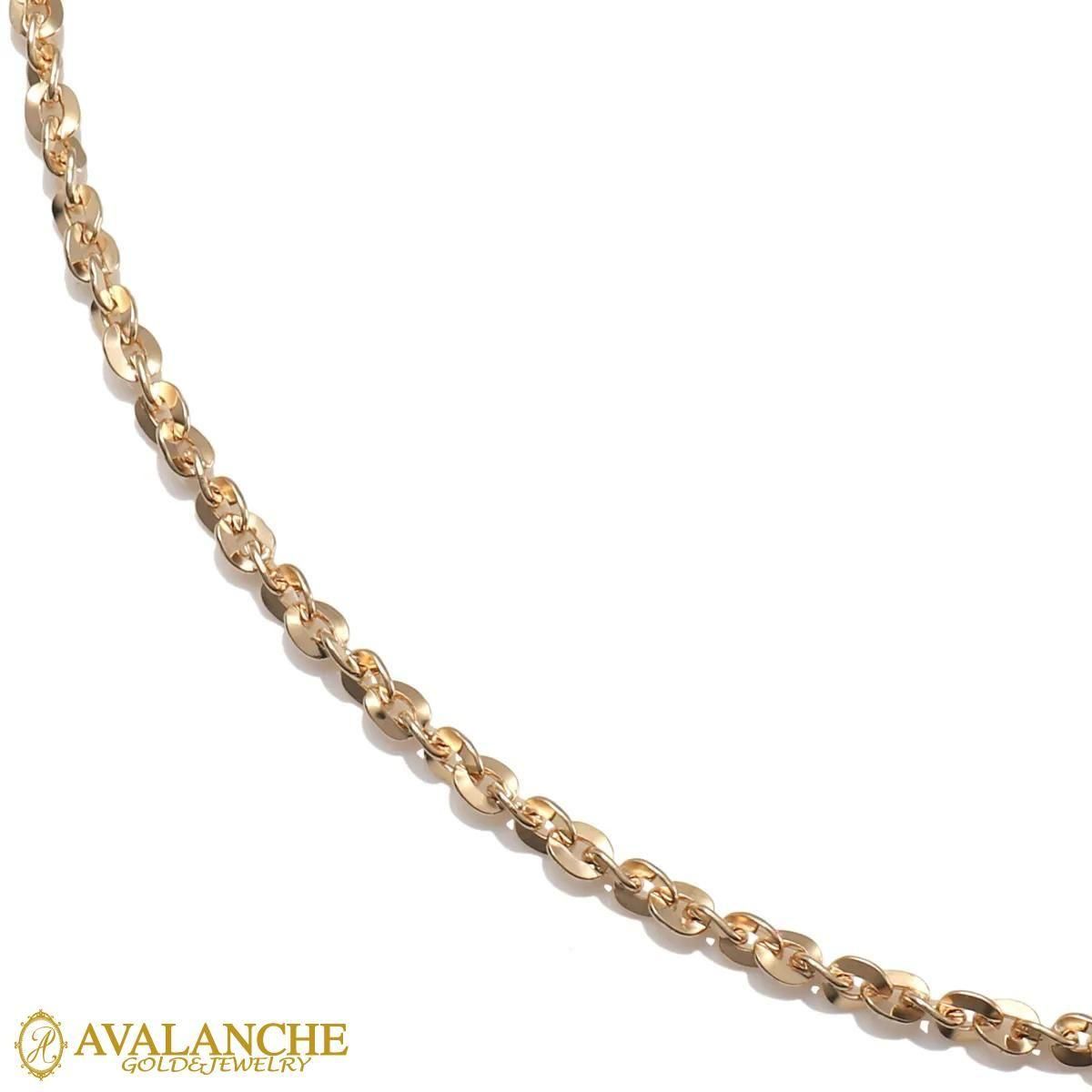 10K イエローゴールド ネックレス 幅2mm 40cm-60cm 250A2SFN