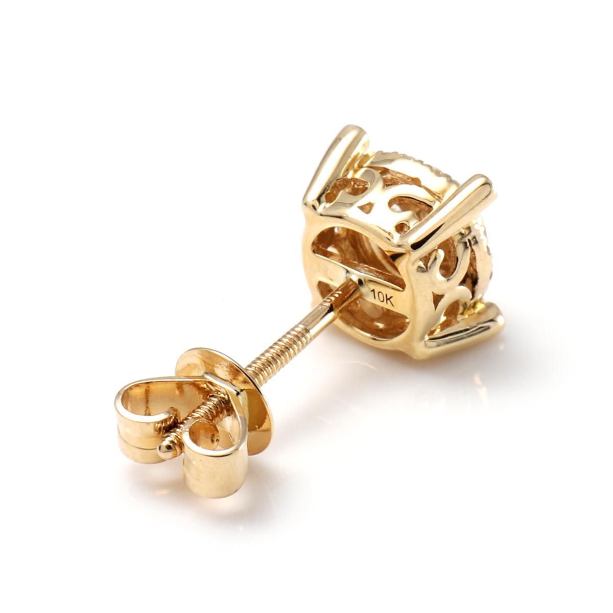 ダイヤモンド 10K イエローゴールド ピアス 7mm A0125946-ALY