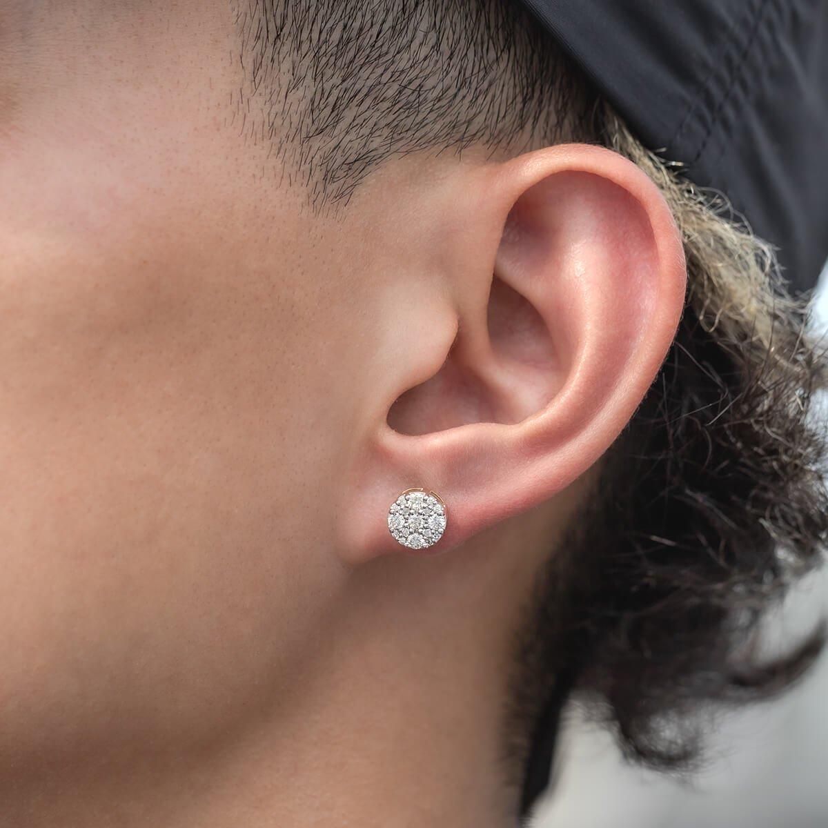 ダイヤモンド 10K イエローゴールド ピアス 8mm - AVALANCHE OFFICIAL