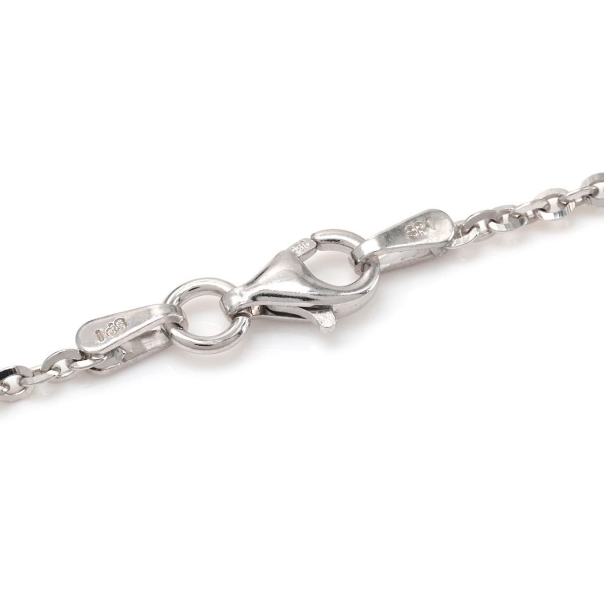 シルバー クロスケーブルネックレス 幅1.5mm 41cm-46cm ACH277