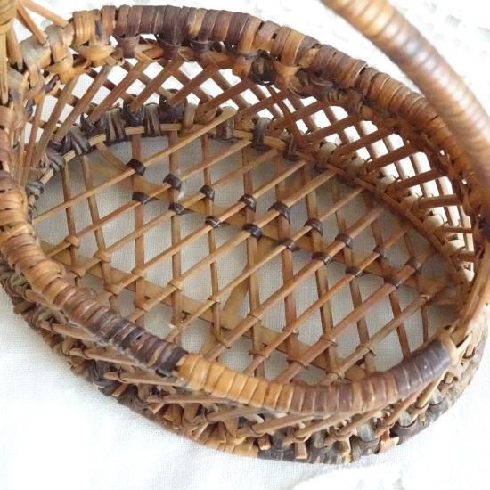 アンティーク バスケット パニエ | フランス 籐のドールパニエ 人形用