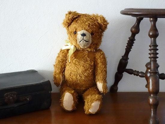 アンティーク テディベア | フランスヴィンテージ キャラメル色の