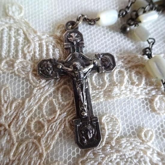 ロザリオ アンティーク | フランス マザーオブパール ロザリオケースと