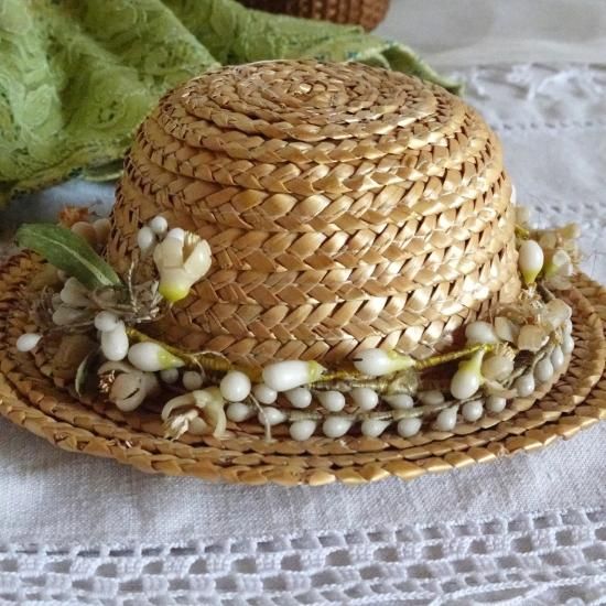 アンティーク ドール 帽子 | フランス ドール用 ストローハット