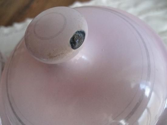 フランス ピンクのアンティークホーローキャニスター 3個セット