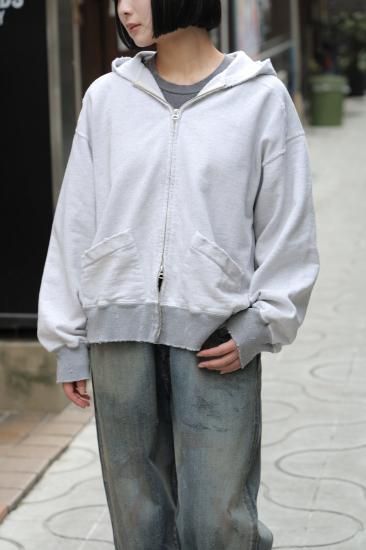 ANCELLM | アンセルム ZIPUP HOODIE (HEATHER WHITE) / ジップアップ