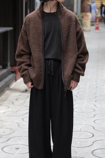 YOKE | Boucle Knit Zip Jacket(BROWN) | ブークレニットジップ