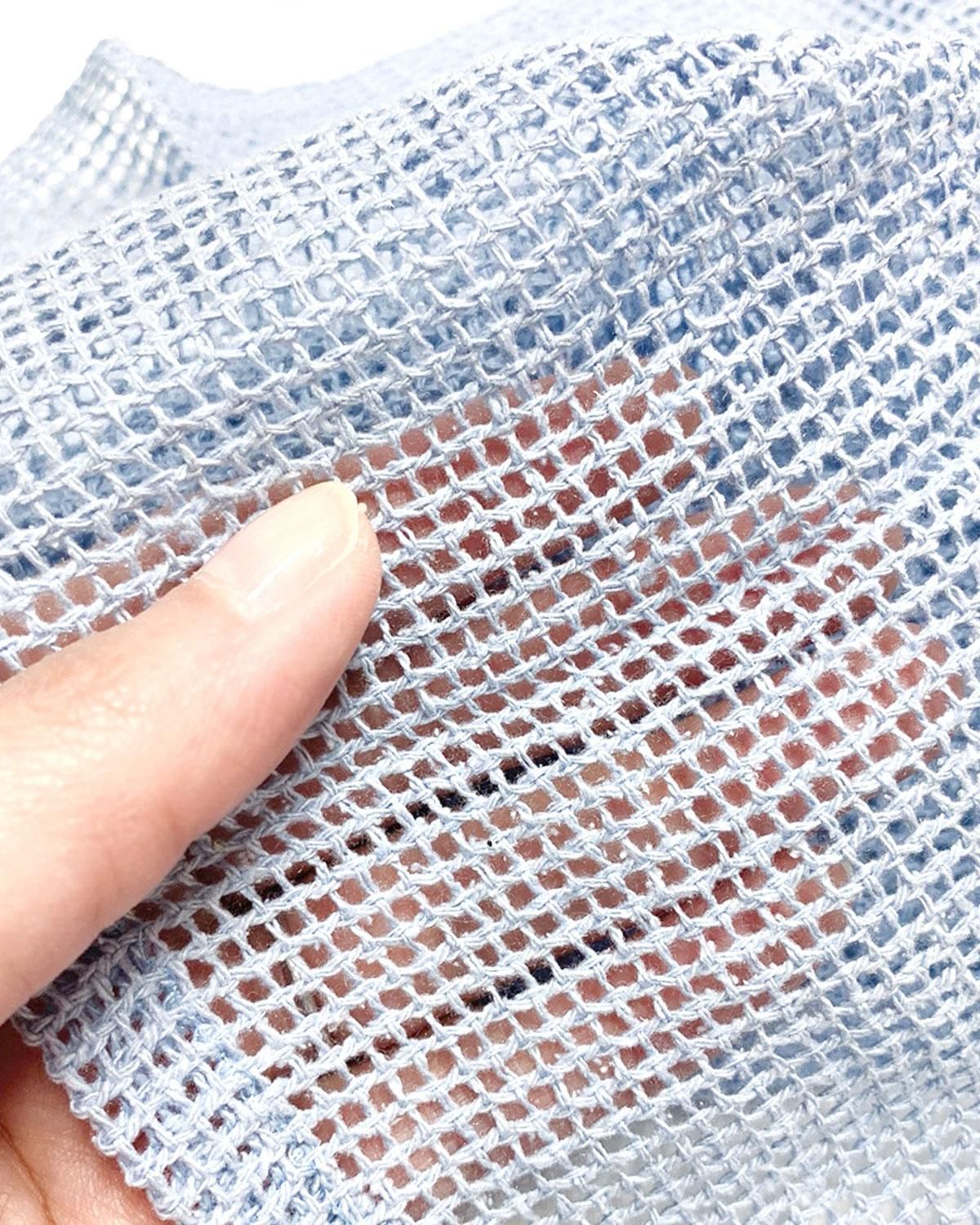 絹糸屋さんの『西陣の普段づかい。』シルクメッシュ浴用ボディタオル