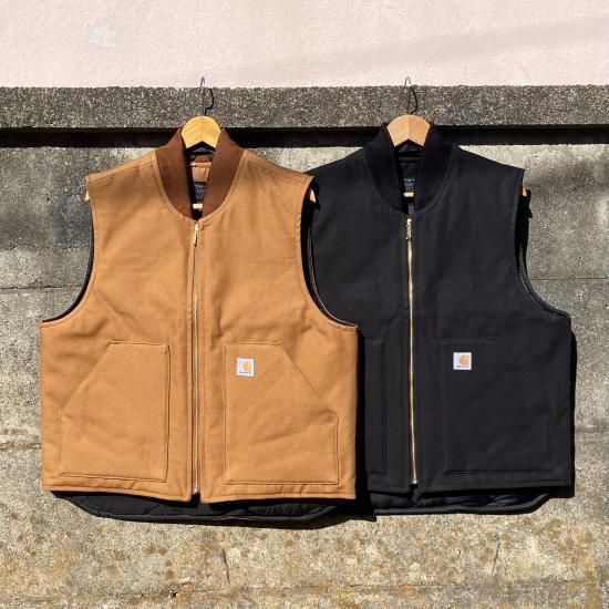 CARHARTT / DUCK VEST BLACK/BROWN-カーハートダック ベスト ブラック