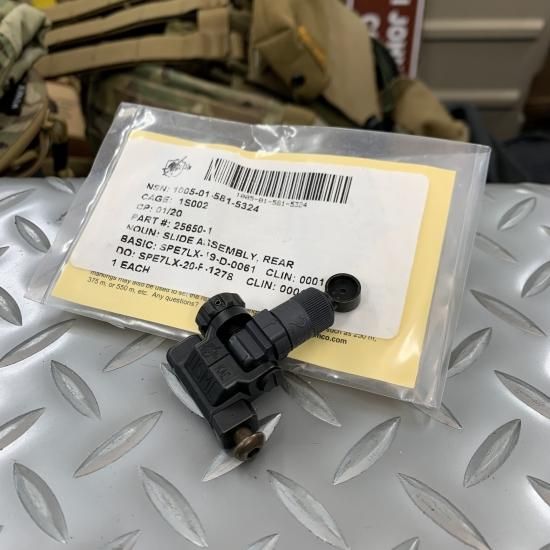 米軍実物 KnightsArmament/KAC BUIS 600m MicroFlipSight リアサイト