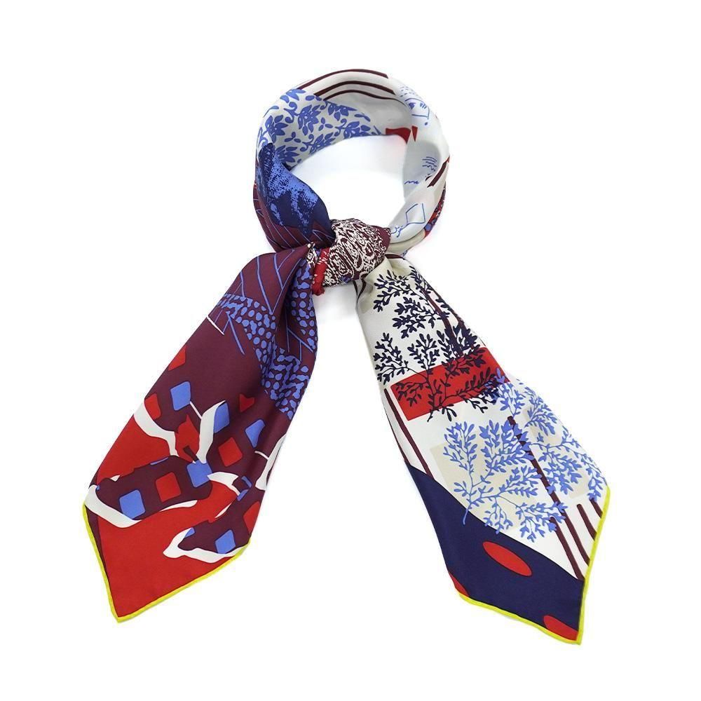 ROOM(CMQ-143)the PORT by marca大判絹綾織りスカーフ全3色-伝統横濱