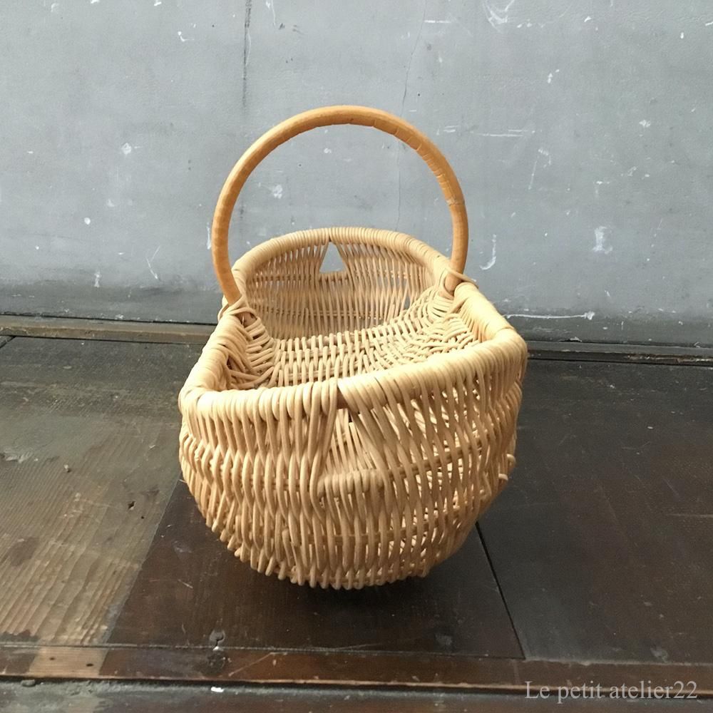 フランス アンティーク ピーナッツ型 バスケット 32.4cm