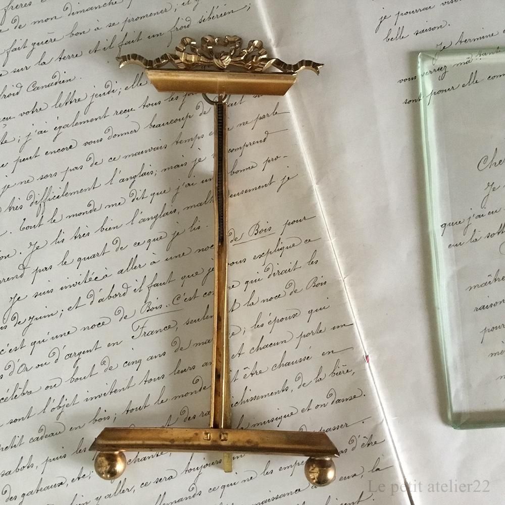 フランス アンティーク リボン装飾フォトスタンド