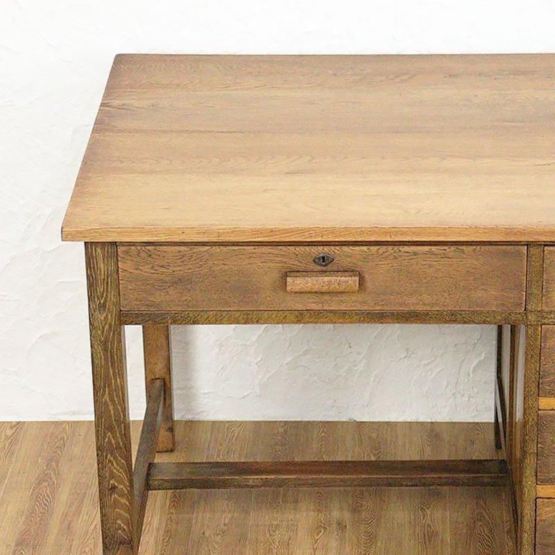 ヴィンテージ 昭和レトロ 木製 片袖机 勉強机 日本製