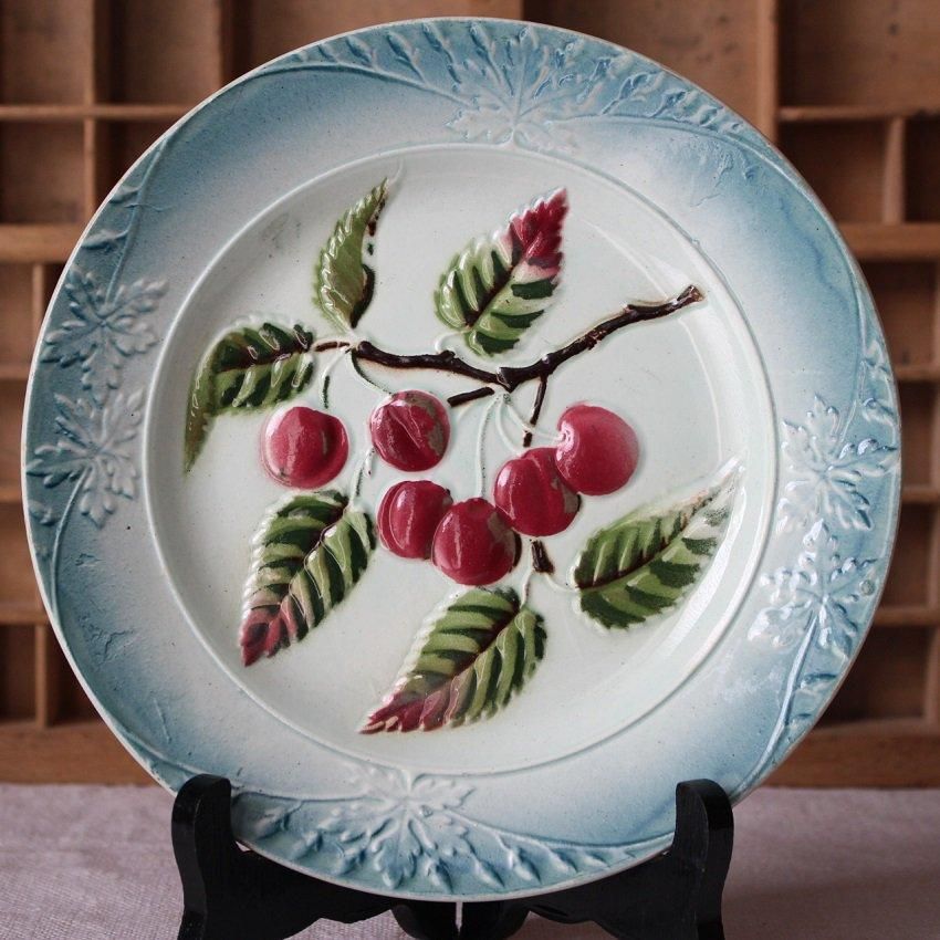 フランス アンティーク バルボティーヌ皿 サクランボ