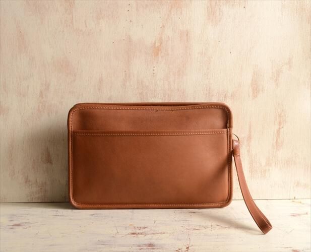 USA製 COACH オールドレザー クラッチバッグ 茶色