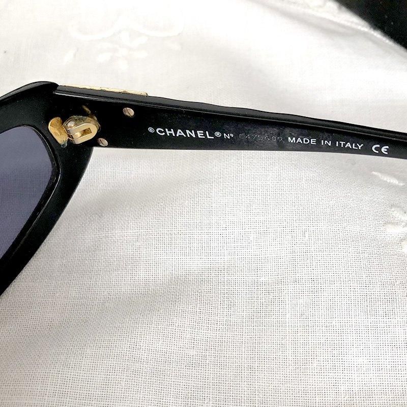 シャネルブラックサングラスレクタングル