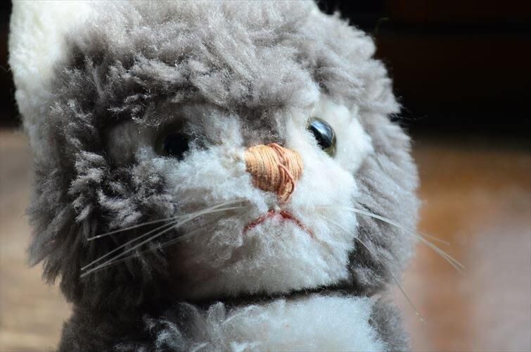 シュタイフ/Steiff製 ネコ ぬいぐるみ PAWS グレー ヴィンテージ