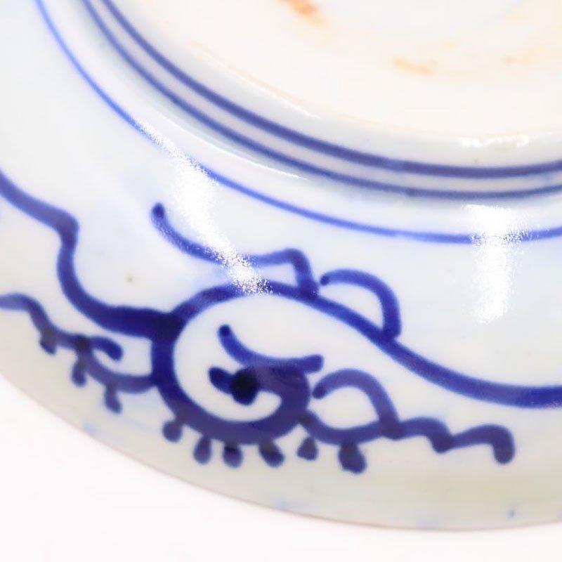 印判染付なます皿呉須藍色昭和初期アンティーク