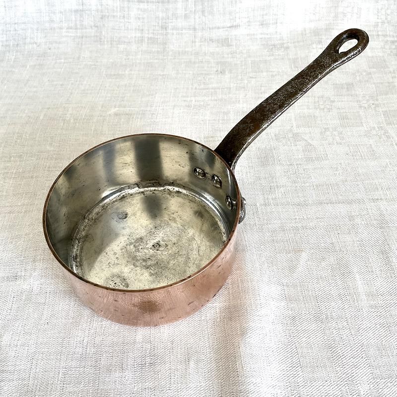 フランス製銅鍋 直径12cm 2mm厚 ソースパン