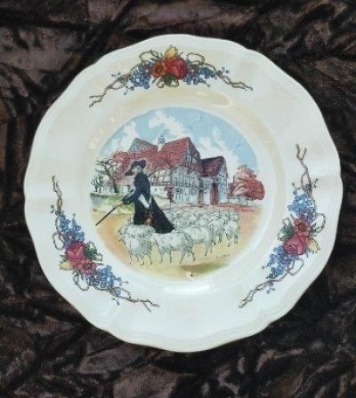 フランス製アンティーク・サルグミンヌデザートプレート