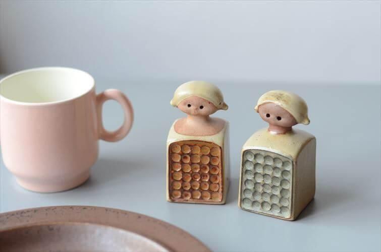 Lisa Larson 女の子のソルト&ペッパー 調味料入れ リサラーソン 北欧