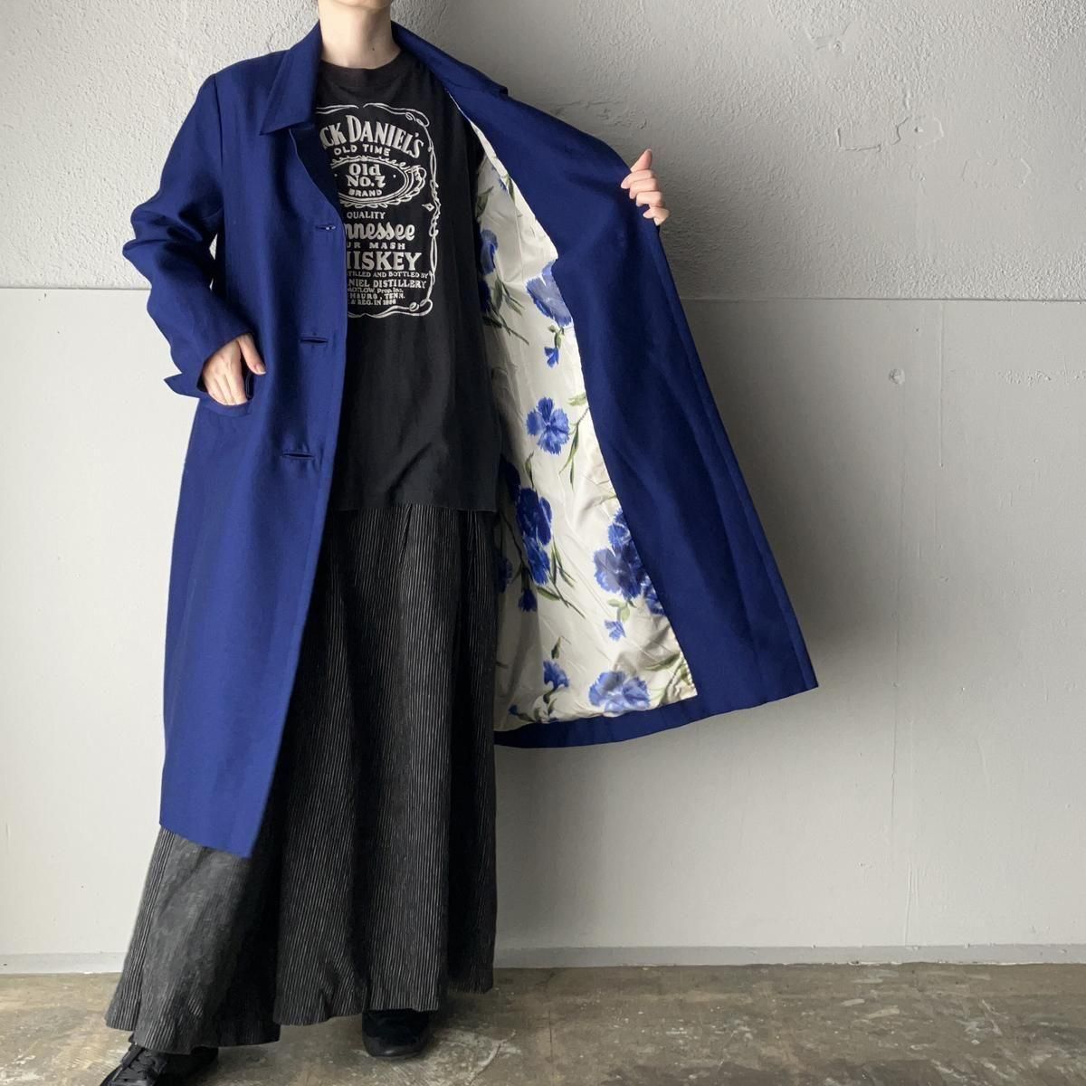 1960's フレンチ ヴィンテージ ディープブルー チェスターコート