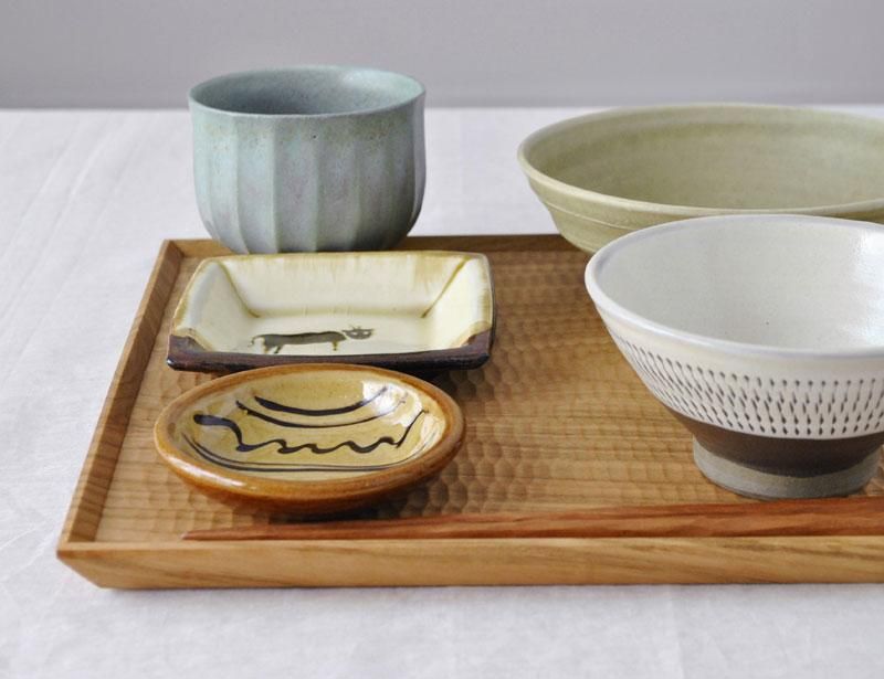 桜の一人膳（角） 高塚和則 - 日本の手仕事の店 ちゃらっぽこ -ちゃら