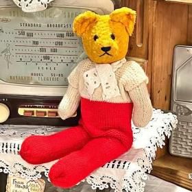 イギリス1940年代＊ コットンプラッシュのビンテージベア ＊ このコの