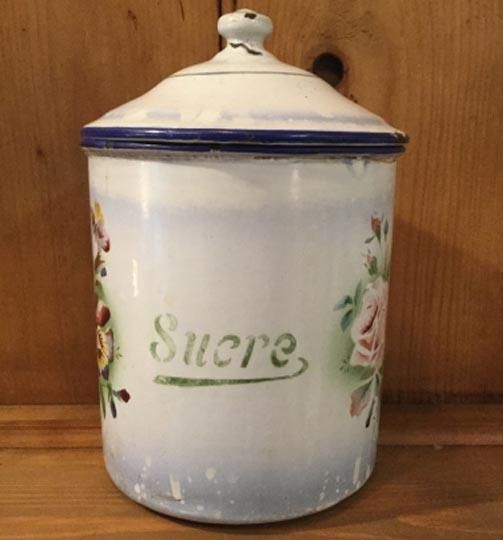 フランスJAPY社1930～'40年代ホーロー「ローズ＆パンジー