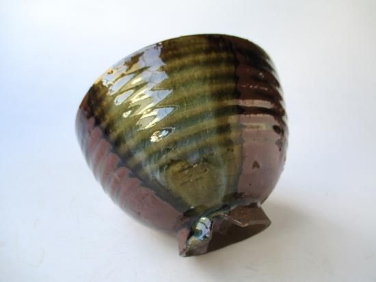 淡々斎書付膳所焼茶碗 銘 木枯 (共箱)陽炎園 岩崎信定 - 茶道具販売 栗林園