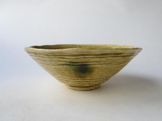 黄瀬戸 平茶碗 (共箱)初代 加藤春鼎 - 茶道具販売 栗林園