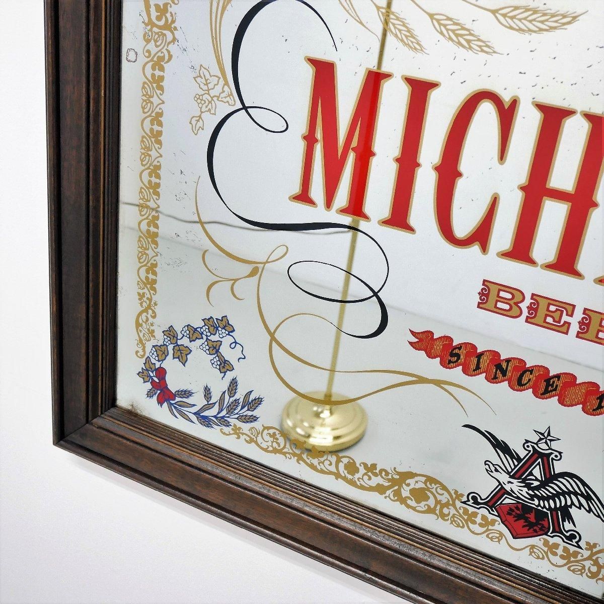 ヴィンテージ MICHLOB パブミラー アメリカ ビール ミケロブ 額装 鏡