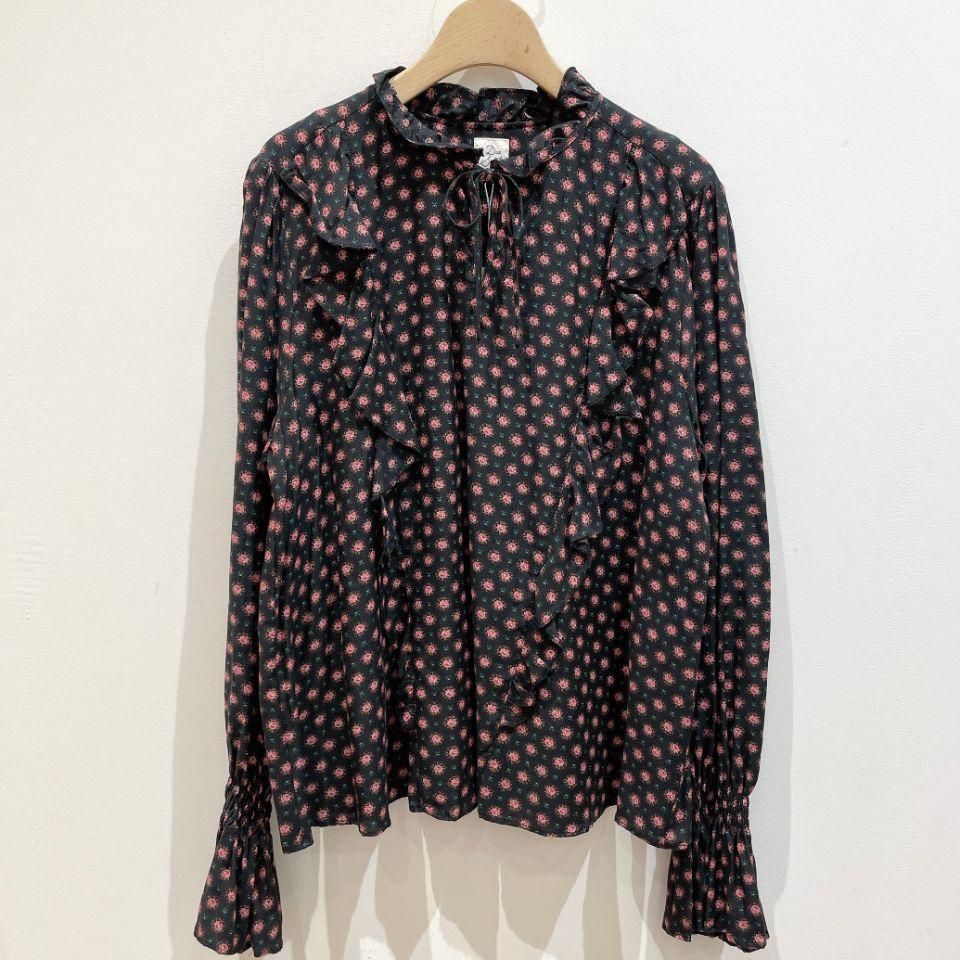 CHILD WOMAN - ＜Dot and Stripes＞Cu/Coツイル花柄 フリルブラウス