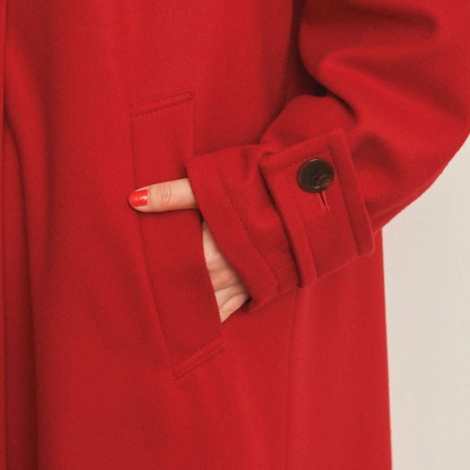 CHILD WOMAN - ハードメルトン ステンカラーコート (0101CO001232