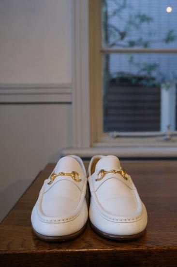 GUCCIホースビットスウェードローファー | 赤 37 - lamadri vintage