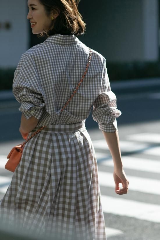 SVT刺繍オックスシャツ(ベージュギンガム) - seventen