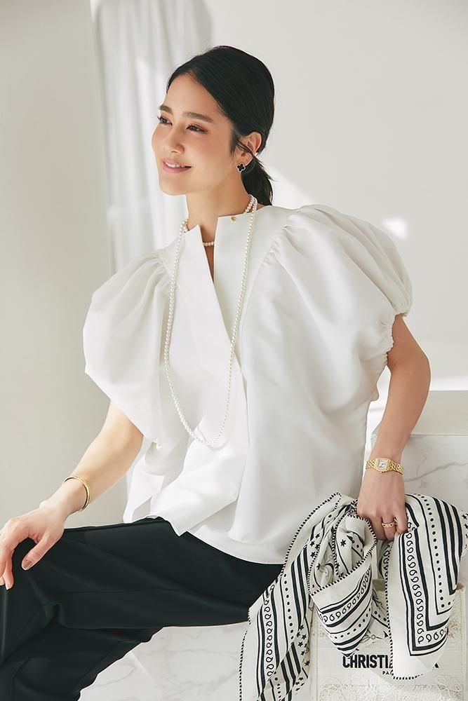 セブンテン♡ブラウス セブンテンby mihokawahitoハートネックパフ