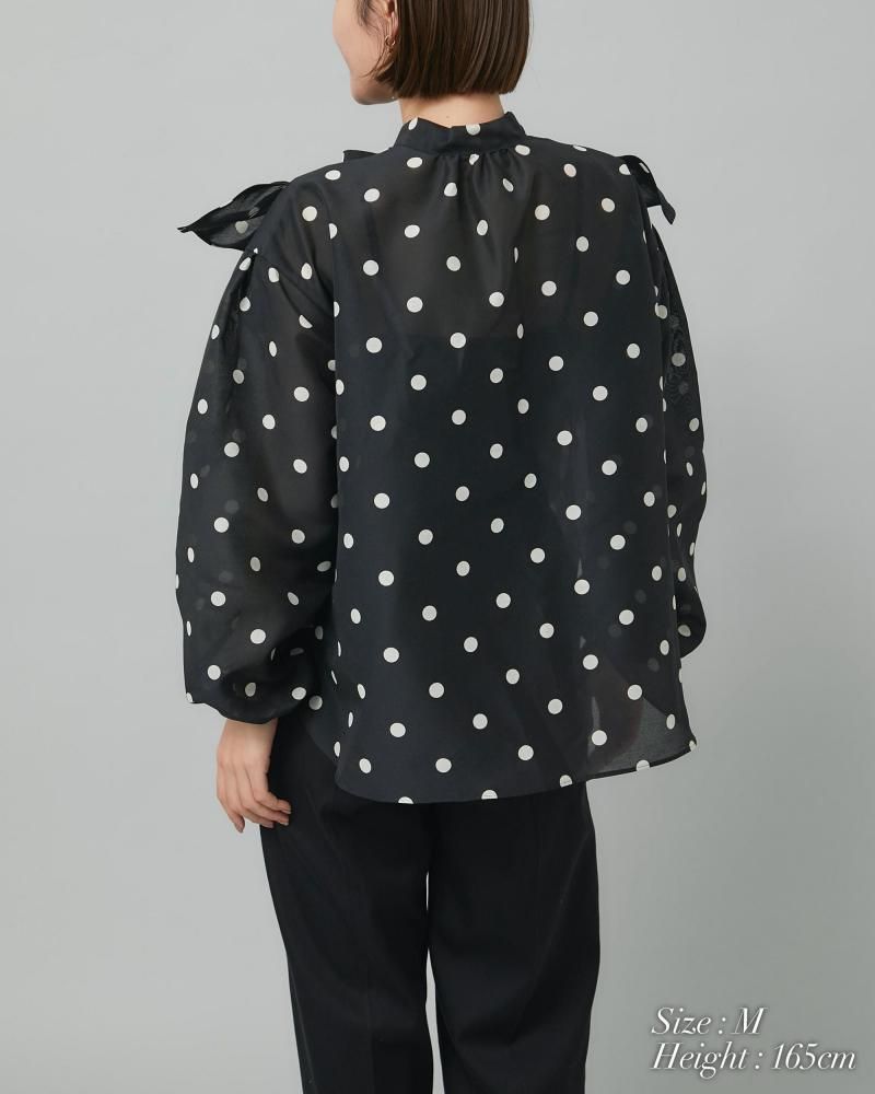 シアードットブラウス(アイボリー) - seventen