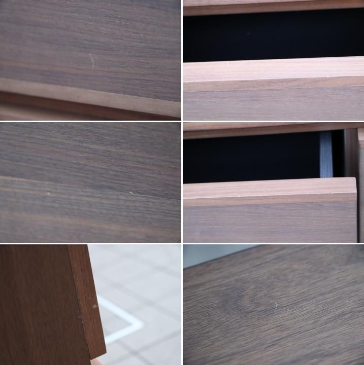 ACTUS(アクタス)のSHINE(シャイン) 3段チェストです。ウォールナット材