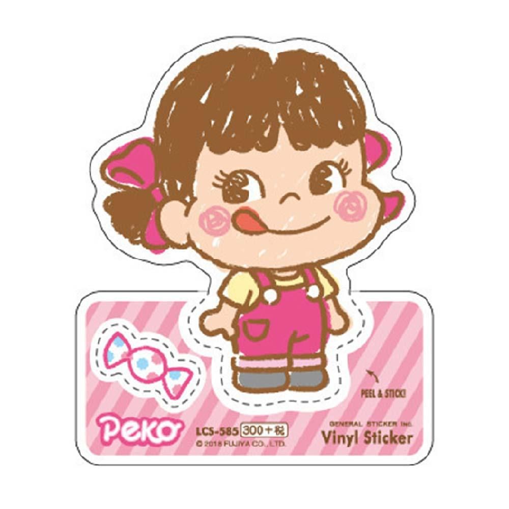 ペコちゃん ビニールステッカー（ペコ） LCS-585 （不二家お菓子雑貨