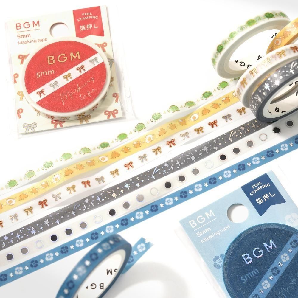 マスキングテープ】ライフ 箔押し 5mm【2025.9】全6種類 - BGM ONLINE SHOP