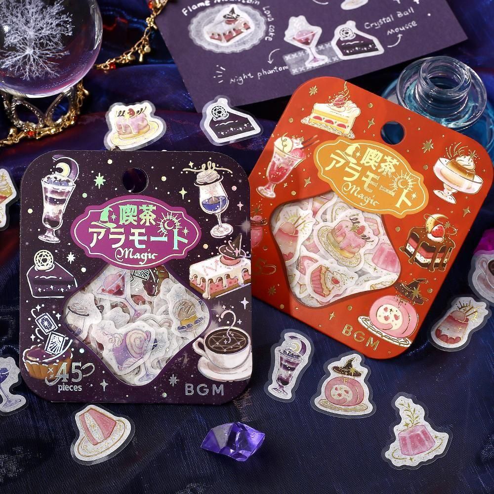 フレークシール】箔押し「喫茶アラモード・マジック」 全4種類 - BGM