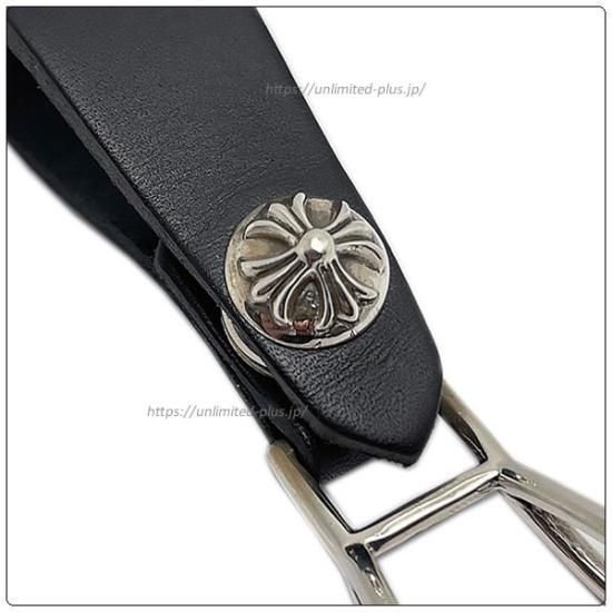 クロムハーツ（Chrome Hearts）ベルトループ クロスボタン ブラック