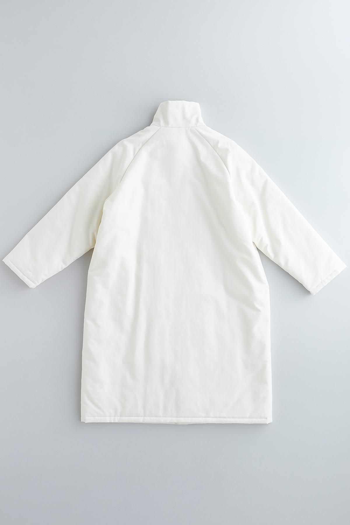 cotton nylon batting coat / white - atelier naruse｜Online store